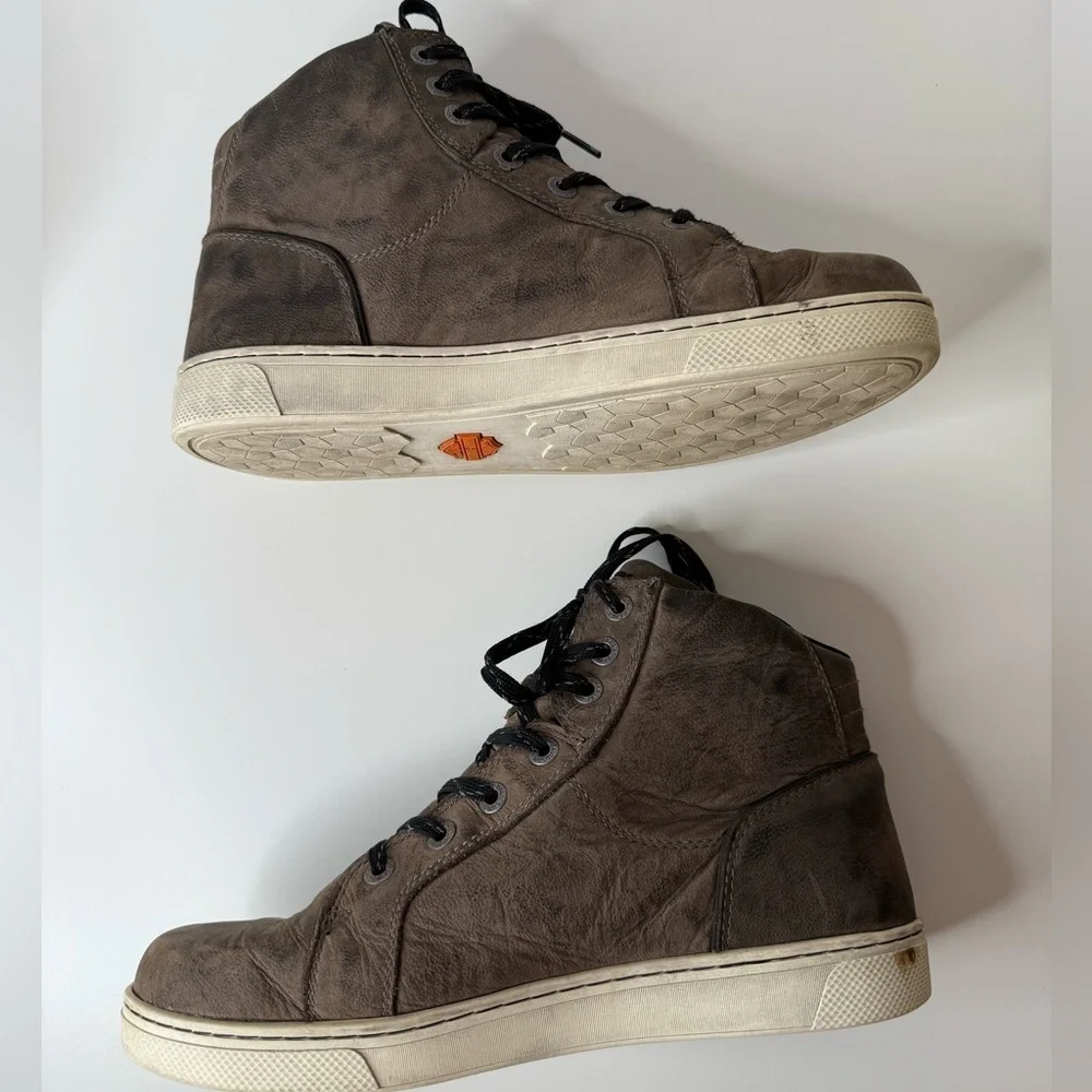 Harley-Davidson® Men's Midland Grey WP Motorcycle Boots D96166 High Top US 9M